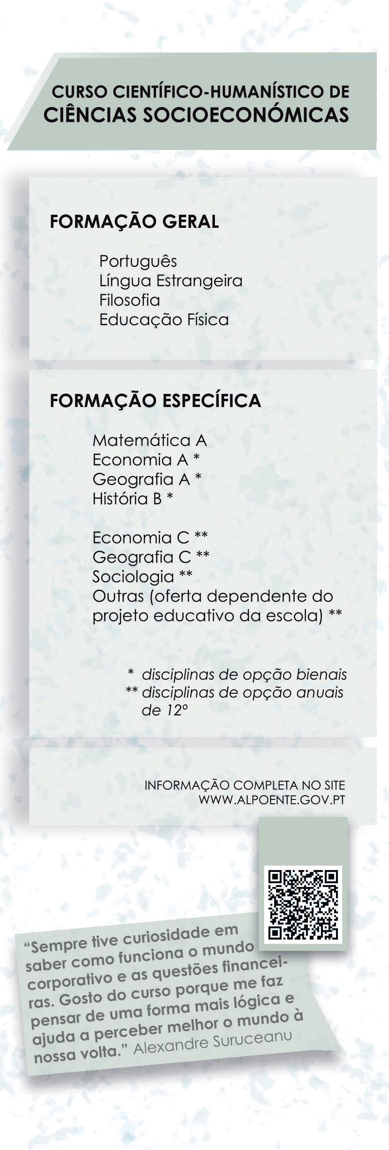 Cursos Científico-Humanísticos — Ciências Socioeconómicas