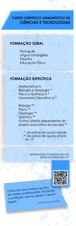 Cursos Científico-Humanísticos — Ciências e Tecnologias
