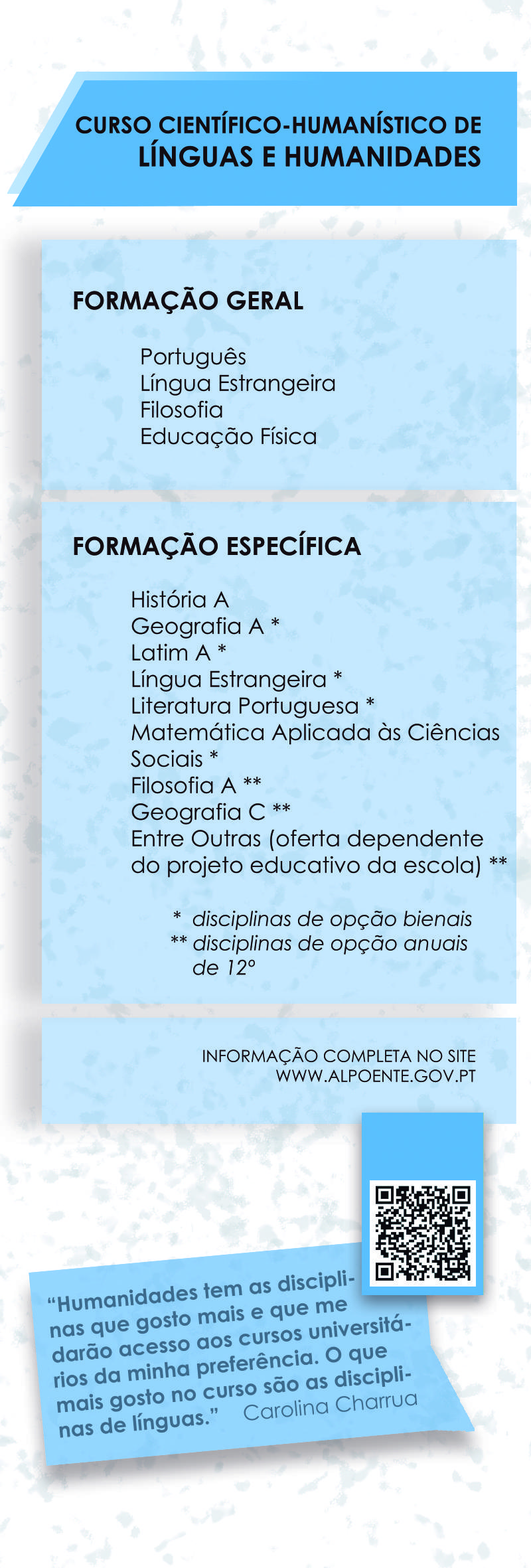 Cursos Científico-Humanísticos — Línguas e Humanidades