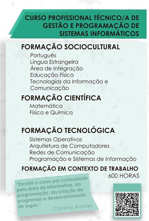 Curso Profissional de Gestão e Programação de Sistemas Informáticos